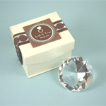 Diamond Shaped Crystal Paperweight - Medium